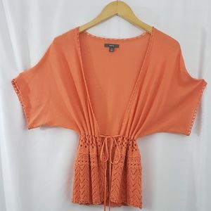 Apt 9: Orange Cardigan Sweater